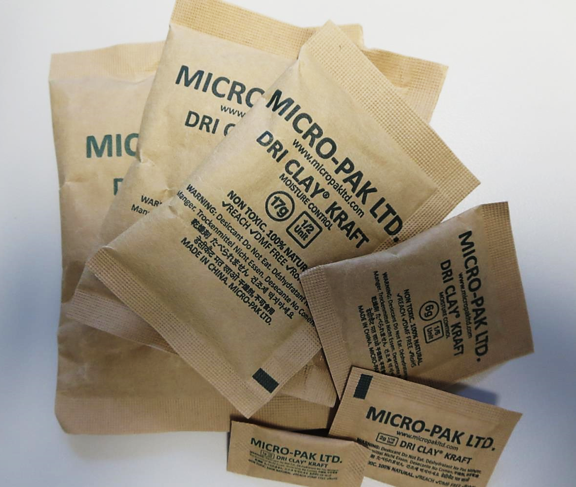 Micro-Pak Dri Clay® Kraft Biodegradable Clay Desiccant Packets